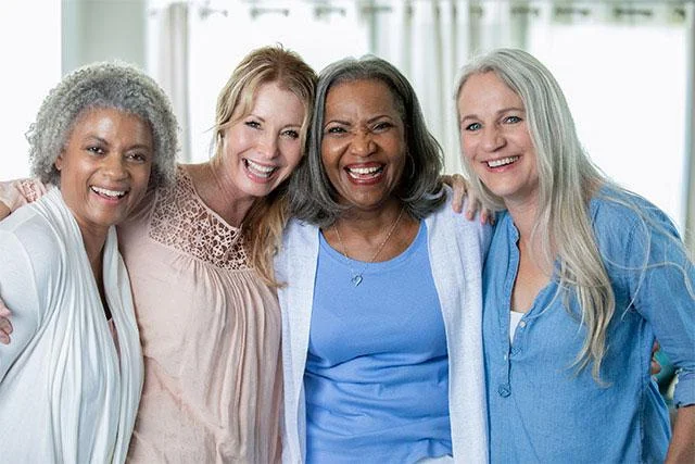 Four happy women